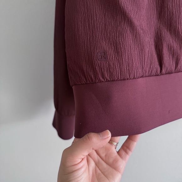 Lululemon Non-Stop Bomber Reversible Jacket In Redwood & So Merlot Size 12 - Picture 9 of 13